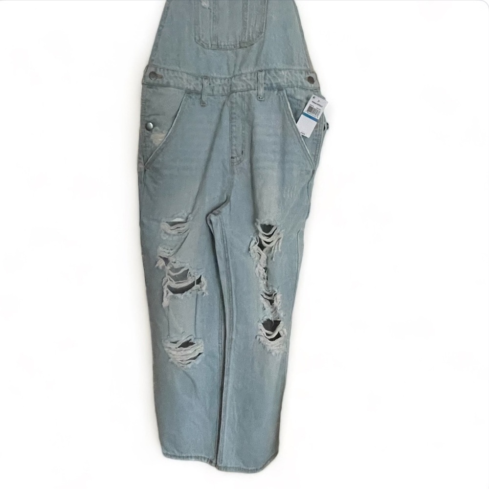 Tinseltown Rigid Ripped Overalls with Button Closures, Size XL, NWT - Picture 4 of 15